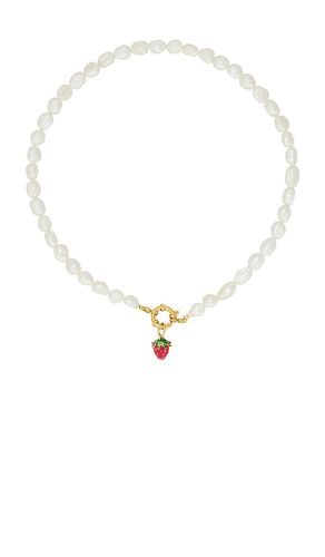 Strawberry Pearl Charm Necklace in - petit moments - Modalova