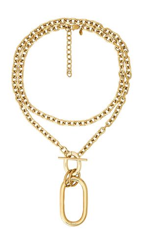Large Carabiner Necklace in Metallic Gold - petit moments - Modalova