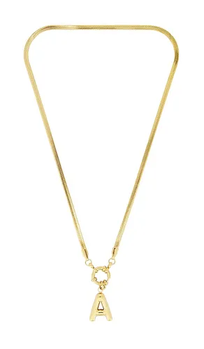 Bubble Initial Herringbone Necklace in . Size D. Also in O, S - petit moments - Modalova