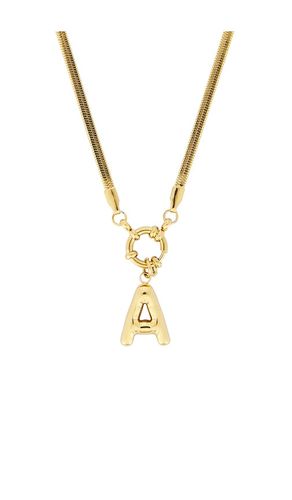 Bubble Initial Herringbone Necklace in . Size A. Also in D, O, S - petit moments - Modalova
