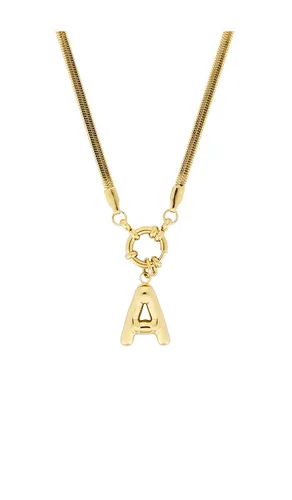 Bubble Initial Herringbone Necklace in . Size D. Also in O, S - petit moments - Modalova