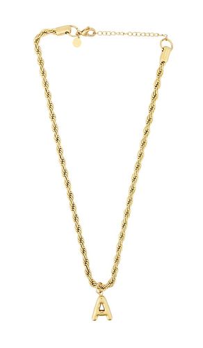 Bubble Initial Rope Necklace in Metallic . - size A (also in B, C, F, I, J, K, M, P, S) - petit moments - Modalova
