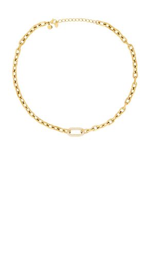 Pave Carabiner Necklace in Metallic - petit moments - Modalova