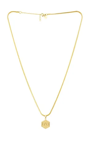 Initial Pendant Necklace in Metallic . - size A (also in B, C, G, H, J, P, R, S) - petit moments - Modalova