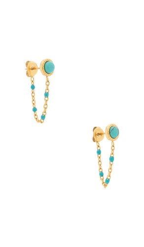 Turquoise Drop Earring in - petit moments - Modalova