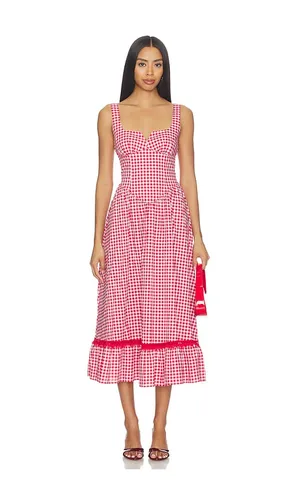 Liam Midi Dress in Red. - size L (also in M, S, XS) - PEIXOTO - Modalova