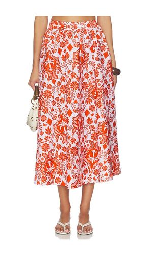 Paula Midi Skirt in Red,White. - size S (also in M, L, XL) - PEIXOTO - Modalova