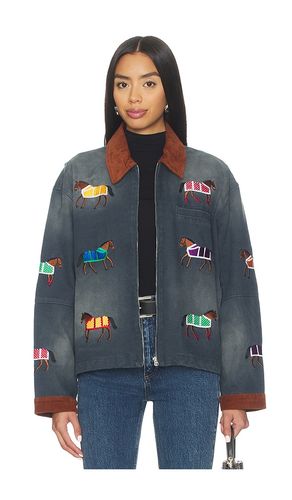 Lariat Horse Embroidered Work Jacket in . Size L. Also in S, XS - Found - Modalova