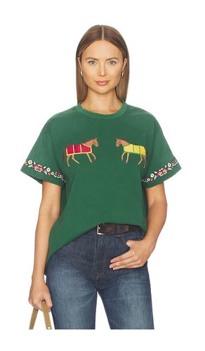 Embroidered Horse Equine Tee in Green. - size S (also in XS) - Found - Modalova