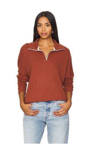 French Terry Half Zip Pullover in Rust. - size L (also in M, S, XL, XS) - perfectwhitetee - Modalova