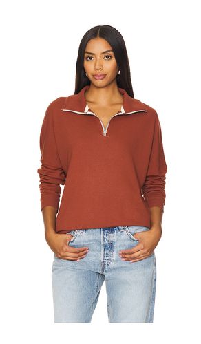 French Terry Half Zip Pullover in Rust. - size L (also in M, S, XS) - perfectwhitetee - Modalova