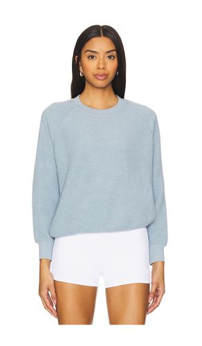 Inside Out Fleece Long Sleeve Shrunken Crewneck Sweatshirt in Baby Blue. - size L (also in M, S, XS) - perfectwhitetee - Modalova