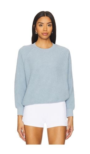 Inside Out Fleece Long Sleeve Shrunken Crewneck Sweatshirt in Baby Blue. - size M (also in S, XL, XS) - perfectwhitetee - Modalova