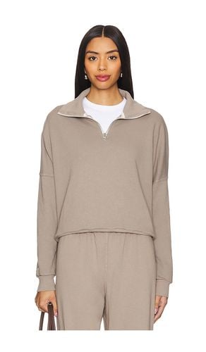 Maren Half Zip in Taupe. - size L (also in M, S, XS) - perfectwhitetee - Modalova