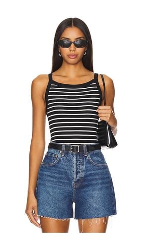 Rib Stripe Tank Top in Black. - size L (also in M, S, XS) - perfectwhitetee - Modalova