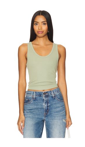 Structured Rib Bra Friendly Tank Top in Sage. - size M (also in L, S) - perfectwhitetee - Modalova