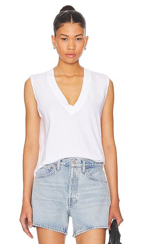 Cotton Sleeveless V Neck Tee in . - size M (also in S) - perfectwhitetee - Modalova