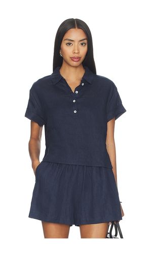 Linen 1/4 Button Down Collared Tee in . Taglia S. Also in XS - perfectwhitetee - Modalova