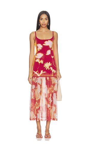 Ginger Flower Print Tank Dress in Orange,Burgundy. - size L (also in S) - PH5 - Modalova