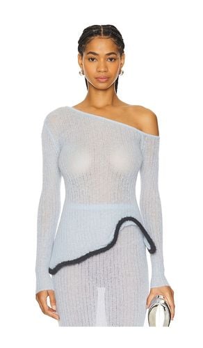 Pixie Alpaca Wavy Long Sleeve Top in Baby Blue. - size L (also in XS) - PH5 - Modalova