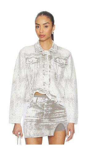 Hana Denim Print Oversized Jacket in ,. Size XS. Also in S - PH5 - Modalova