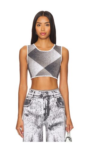 Jude Cropped Plaid Top in Charcoal. - size L (also in M, S, XS) - PH5 - Modalova