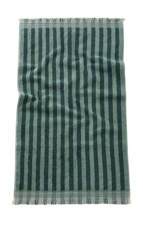 Pembroke Stripe Hand Towel in Dark Green - Piglet in Bed - Modalova