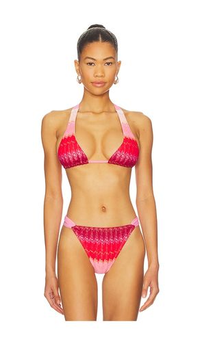Eleanor Halter Bikini Top in Scarlet in Pink. - size L (also in M) - PQ - Modalova