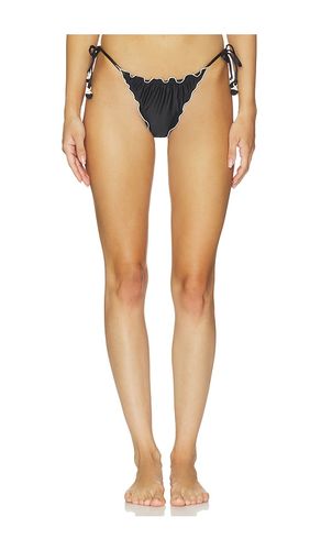 Lettuce Edge Tie Side Bikini Bottom in Black. - size S (also in M, L) - PQ - Modalova
