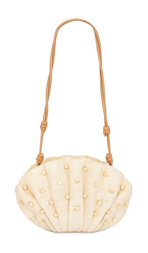 The Origami Beaded Scallop Clutch in - Poolside - Modalova