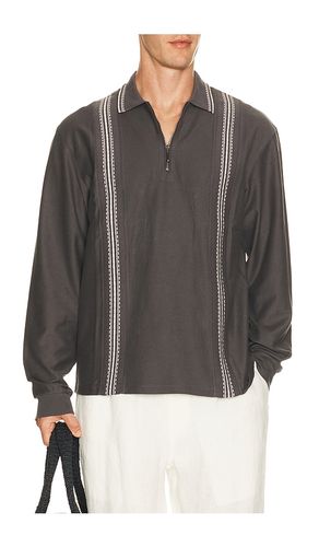 Panel Long Sleeve Zip Polo in . - size L (also in M, S, XL/1X) - Palmes - Modalova