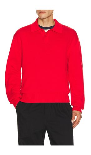 Cotton Long Sleeve Knit Polo in . - size S (also in M, L, XL/1X) - Palmes - Modalova