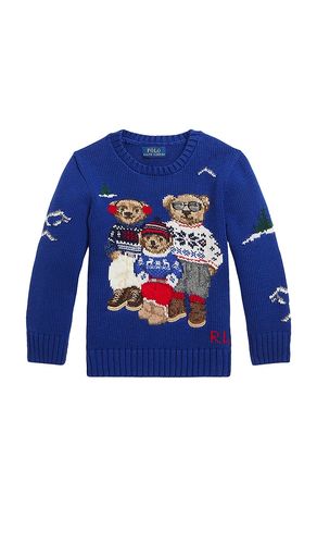 Kids Bear Family Wool Sweater in Blue. - size 2 (also in 4) - Polo Ralph Lauren - Modalova