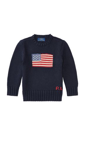 Kids Flag Crewneck Sweater in Navy. - size 3 (also in 4, 5, 6) - Polo Ralph Lauren - Modalova