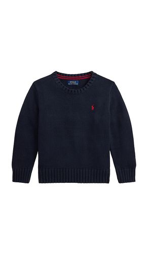 Kids Long Sleeve Combed Cotton Crewneck Sweater in Navy. - size 2 (also in 3, 5) - Polo Ralph Lauren - Modalova