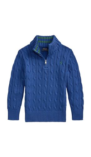 Kids Long-sleeve Cotton Cable Knit Half Zip Sweater in . Size 2. Also in 3, 4, 5, 6 - Polo Ralph Lauren - Modalova