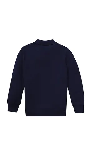 Kids Long Sleeve Knit Basic Cotton Mesh Polo Shirt in Navy. - size 4 (also in 5) - Polo Ralph Lauren - Modalova