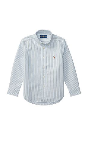 Kids Long-Sleeve Button-Down Sport Shirt in Blue. - size 4 (also in 5) - Polo Ralph Lauren - Modalova