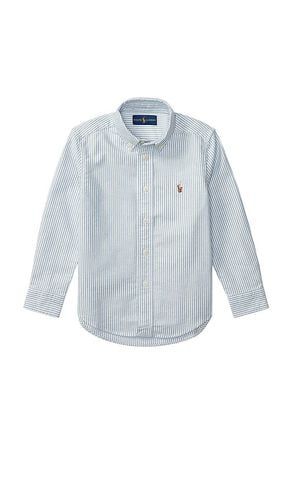 Kids Long-Sleeve Button-Down Sport Shirt in Blue. - size 4 (also in 6) - Polo Ralph Lauren - Modalova