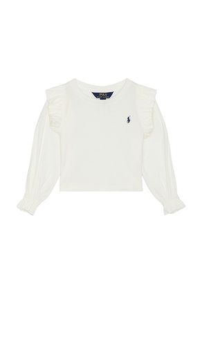 Kids Rib Ruffle Crewneck in White. - size 2 (also in 3, 4, 5, 6) - Polo Ralph Lauren - Modalova