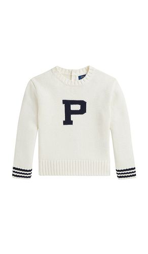 Kids P Crewneck Sweater in Cream. - size 2 (also in 3, 4, 6) - Polo Ralph Lauren - Modalova