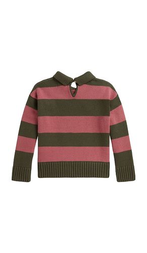 Kids Long Sleeve Cotton Striped Collared Pullover Sweater in Olive. - size 2 (also in 3, 4, 5, 6) - Polo Ralph Lauren - Modalova