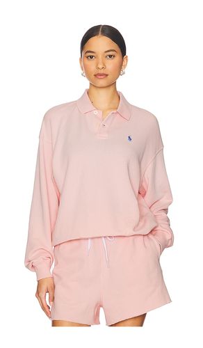 Island Fleece Long Sleeve Polo Sweatshirt in Pink. - size L (also in M, S, XS) - Polo Ralph Lauren - Modalova