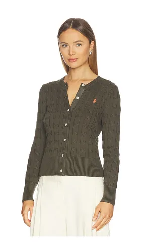 Cotton Long Sleeve Cardigan in Army. - size L (also in M) - Polo Ralph Lauren - Modalova