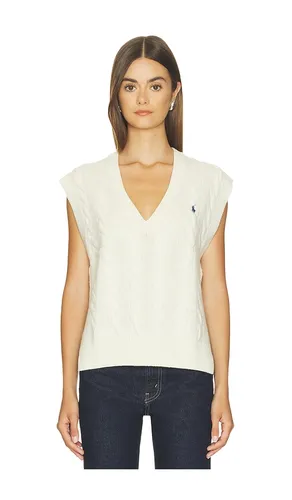Wool Cashmere Sleeveless Pullover in Cream. - size L (also in M, S, XL, XXS) - Polo Ralph Lauren - Modalova