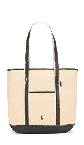 Canvas Leather Tote Medium Bag in - Polo Ralph Lauren - Modalova