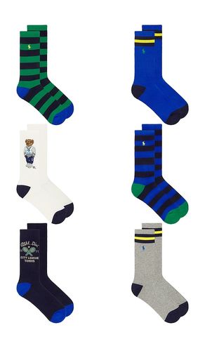 Polo Athletic Bear Socks 6-Pack in - Polo Ralph Lauren - Modalova
