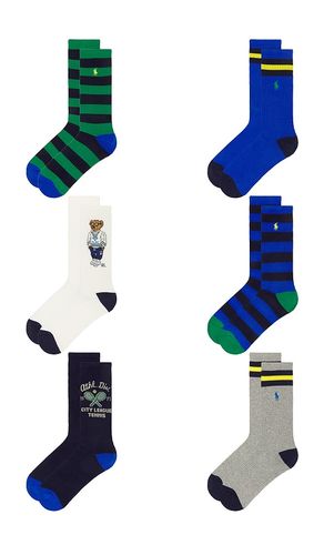 Polo Athletic Bear Socks 6-Pack in - Polo Ralph Lauren - Modalova