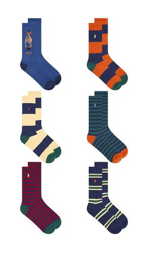 Litchfield Bear Socks 6-Pack in - Polo Ralph Lauren - Modalova