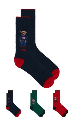 Seasonal Bears Slack Socks 3-Pack Giftbox in - Polo Ralph Lauren - Modalova